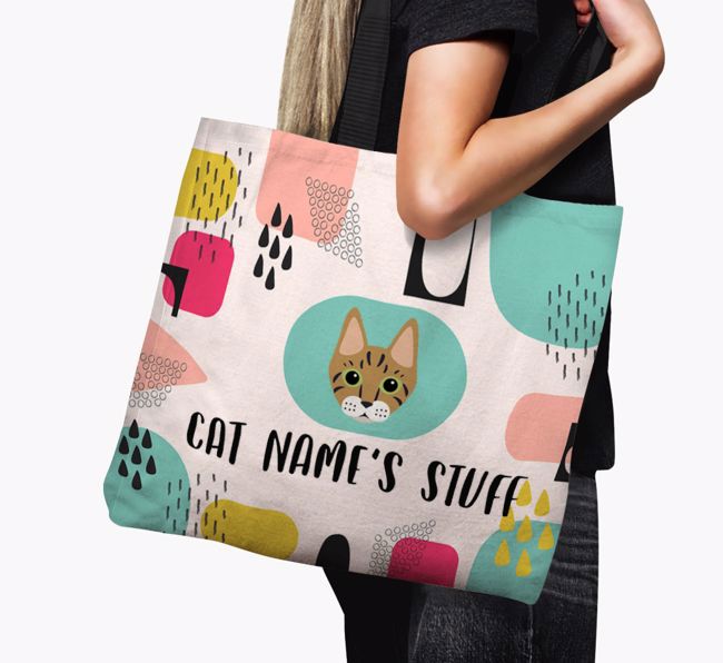 Abstract {dogsName}'s Stuff - Personalised {breedFullName} Canvas Bag